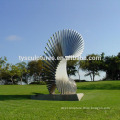 Large abstract stainless steel sculpture for garden decoration